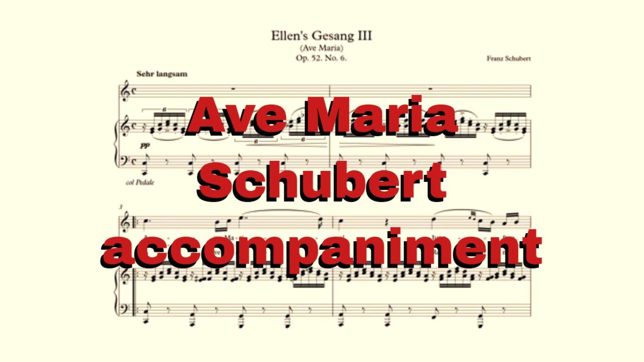 Ave Maria - Schubert - accompaniment C Major - Ave maria accompaniment
