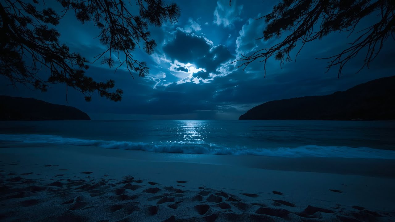 10 Hours of Dark Screen Ocean Ambience | Gentle Waves for Deep, Uninterrupted Sleep