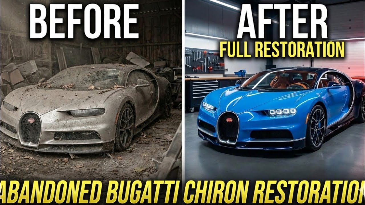 ASMR Full Restoration |  $3,000,000 Abandoned junkyard Bugatti Chiron full Restoration.