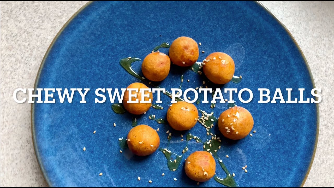 Chewy sweet potato balls with an air fryer | Easy and delicious snack from Taiwan