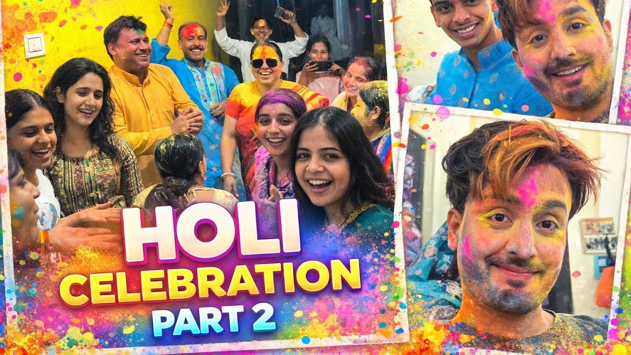 Holi Celebration Part 2 🎨 Full Family Masti, Dance & Rangon Ka Dhamaka!