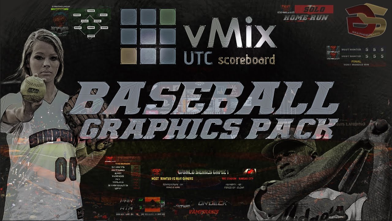 Baseball Graphics Pack | For Vmix - Utc | Free Download |