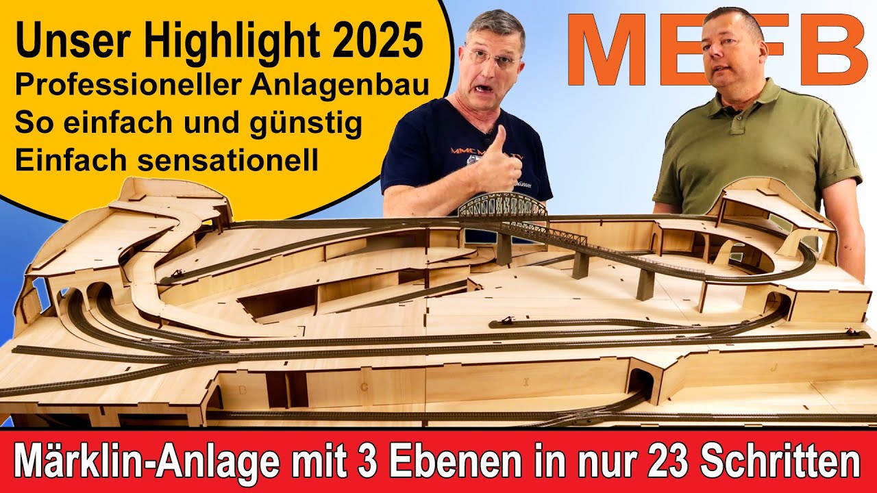 Sensationell: Märklin Modellbahnanlage mit 3 Ebenen in nur 23 Schritten