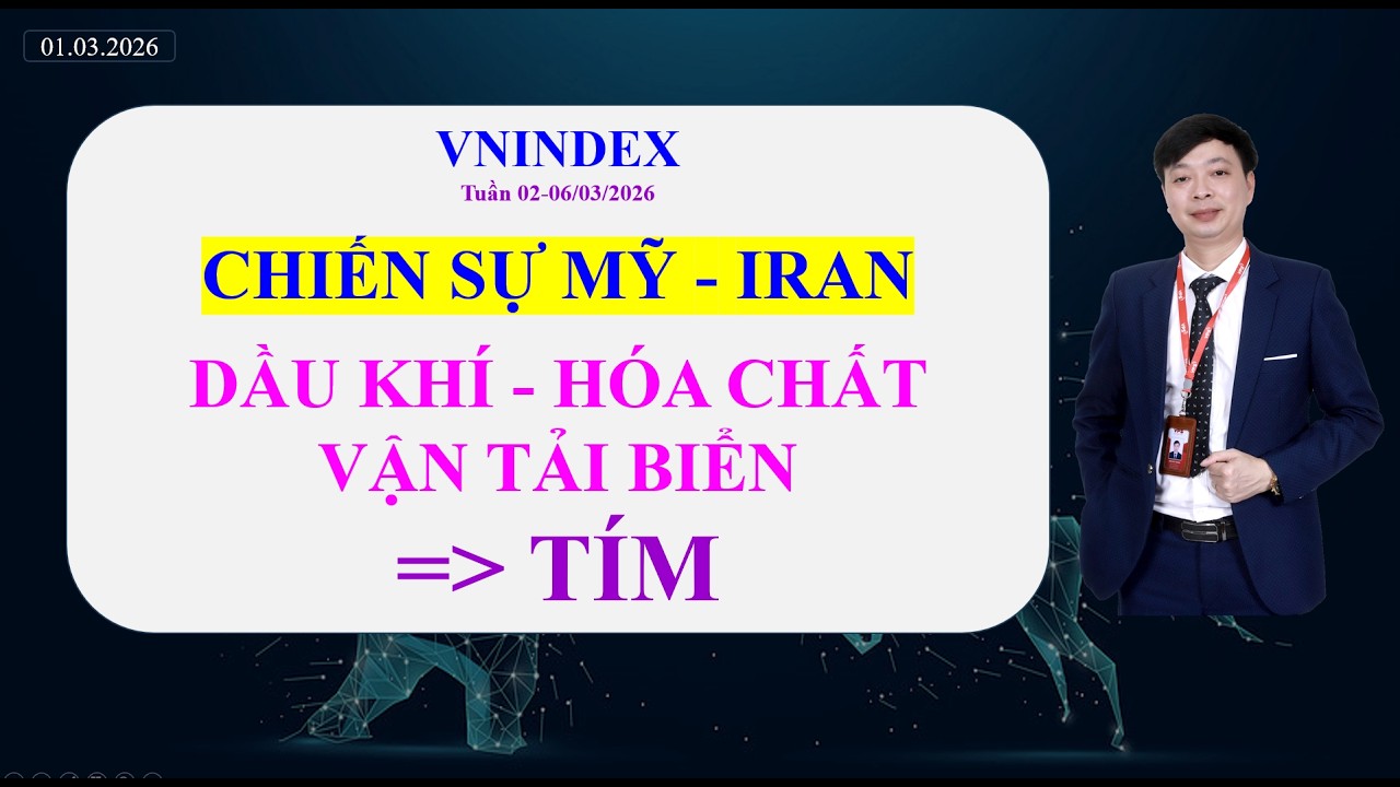 #746: Vnindex 02-06/03/2026, TOP cổ phiếu hưởng lợi chiến sự Mỹ - Iran