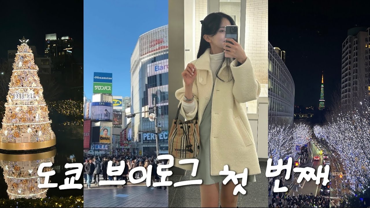 [TOKYO VLOG 1편] 크리스마스 나 홀로 도쿄🎄🩷 (공항,도쿄 넥스 꿀팁/ 롯폰기 일루미네이션 스팟 공유/시부야 부타구미 돈카츠/ 호루이치/ 더밀레니얼스 캡슐호텔)