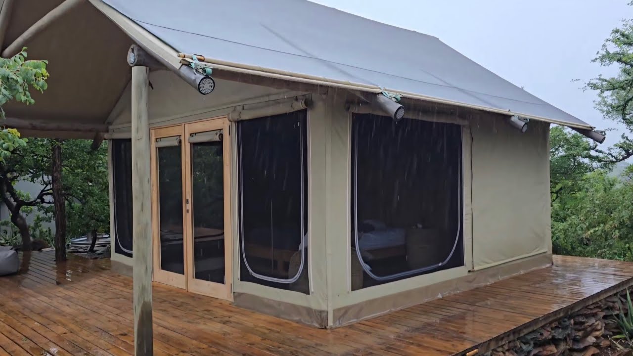 S1:E2 Luxury Private Campsite | Glamping | ASMR | Rain sounds 