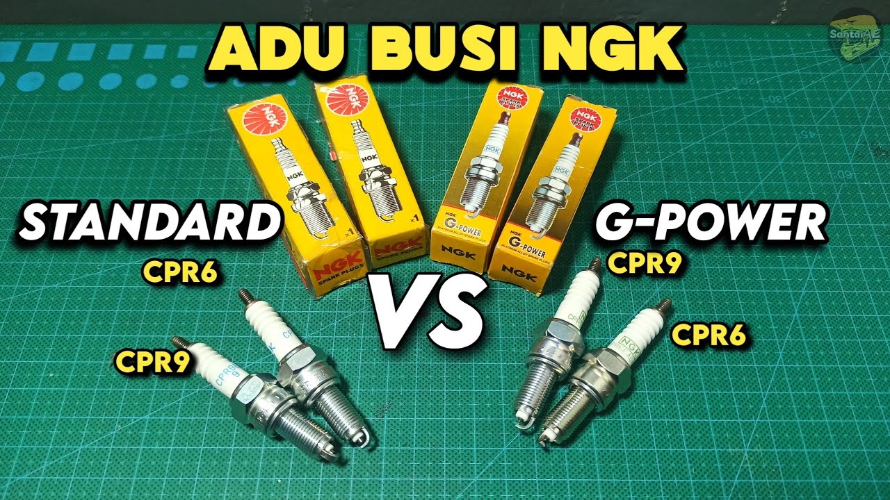 Busi NGK CPR6 VS CPR9 | Series Standard & G-Power