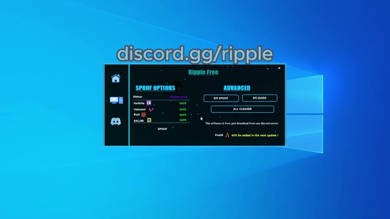 BEST FREE HWID SPOOFER THAT SUPPORTS ALL GAMES   RIPPLE SPOOFER 2025