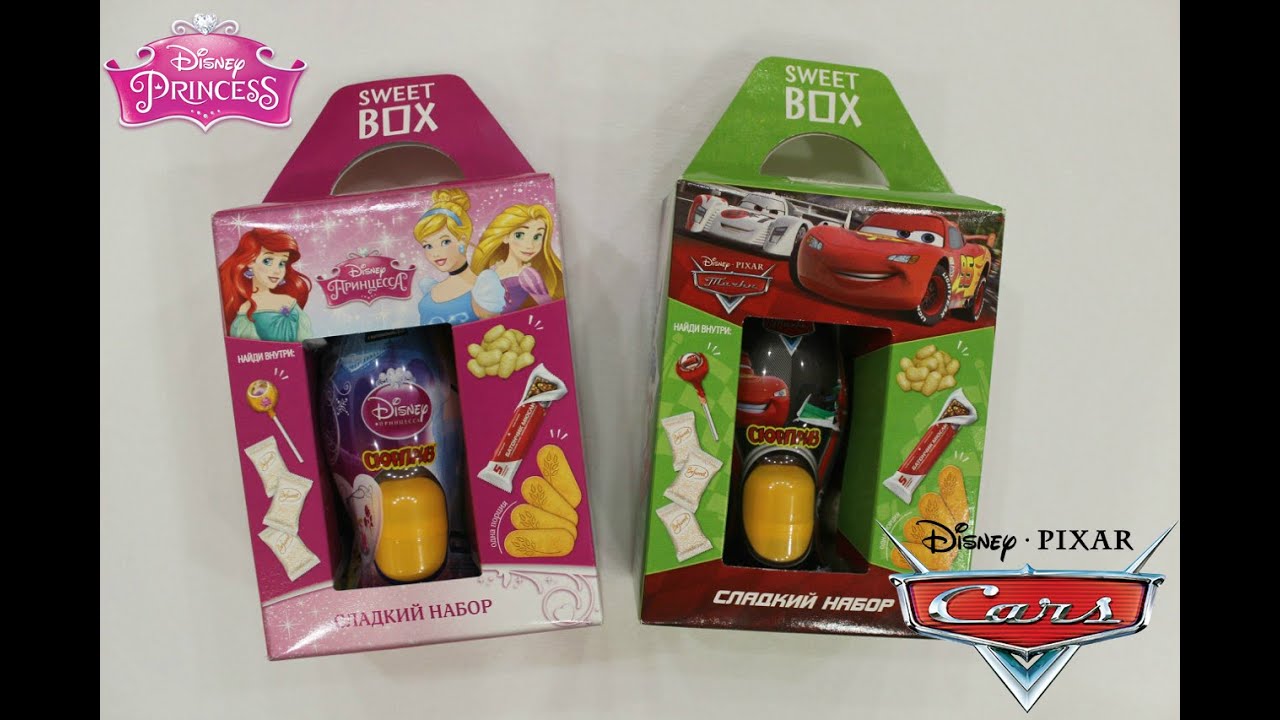 СвитБокс Напиток с сюрпризом Тачки и Принцессы Дисней / SweetBox Surprise Drinks Cars Princess