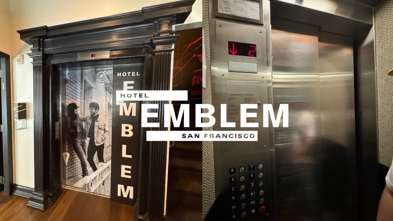 Tiny Montgomery Traction Elevator - Hotel Emblem in San Francisco, CA.