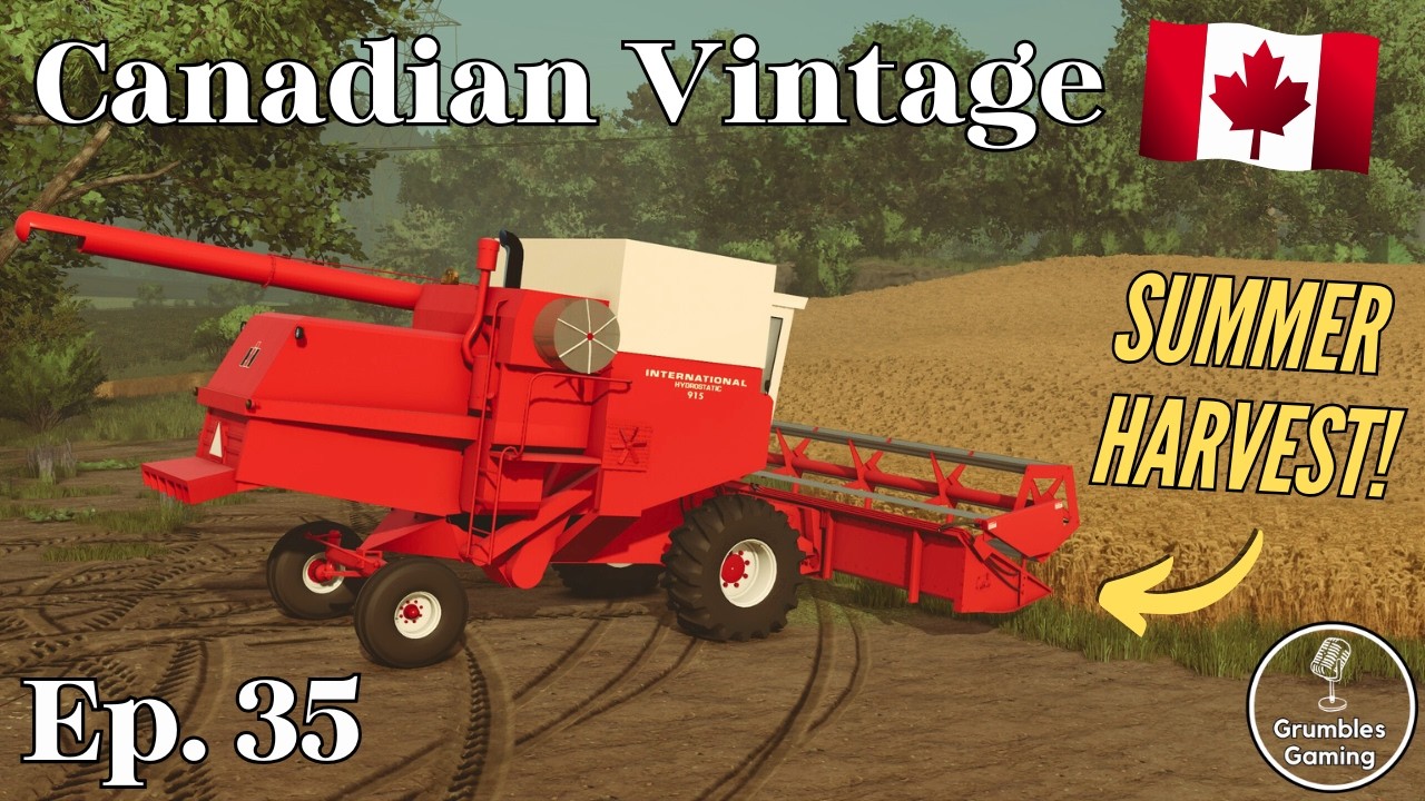 NEW COMBINE FOR HARVEST! | Canadian Vintage | FS 25 | Episode 35