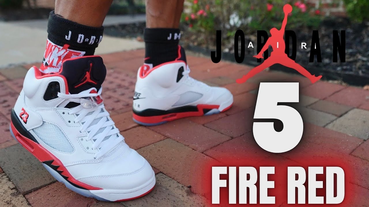 THE BLACK TONGUE OG RETURNS!! JORDAN 5 FIRE RED BLACK TONGUE DETAILED REVIEW & ON FEET W LACE SWAPS!