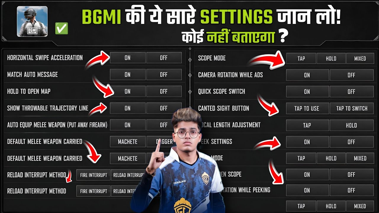 Bgmi / Pubg 4.4 Update New All Basic Settings Guide/Explain! | Best Beginners Settings tips tricks 🔥