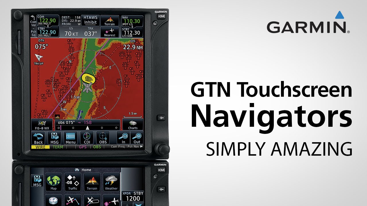 Garmin GTN 650/750 series touchscreen navigators