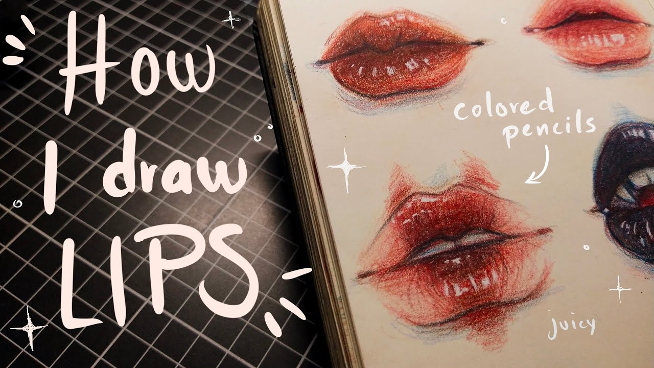 c&oacute;mo dibujo labios con colores de madera // sketch + color // sour.c.andy