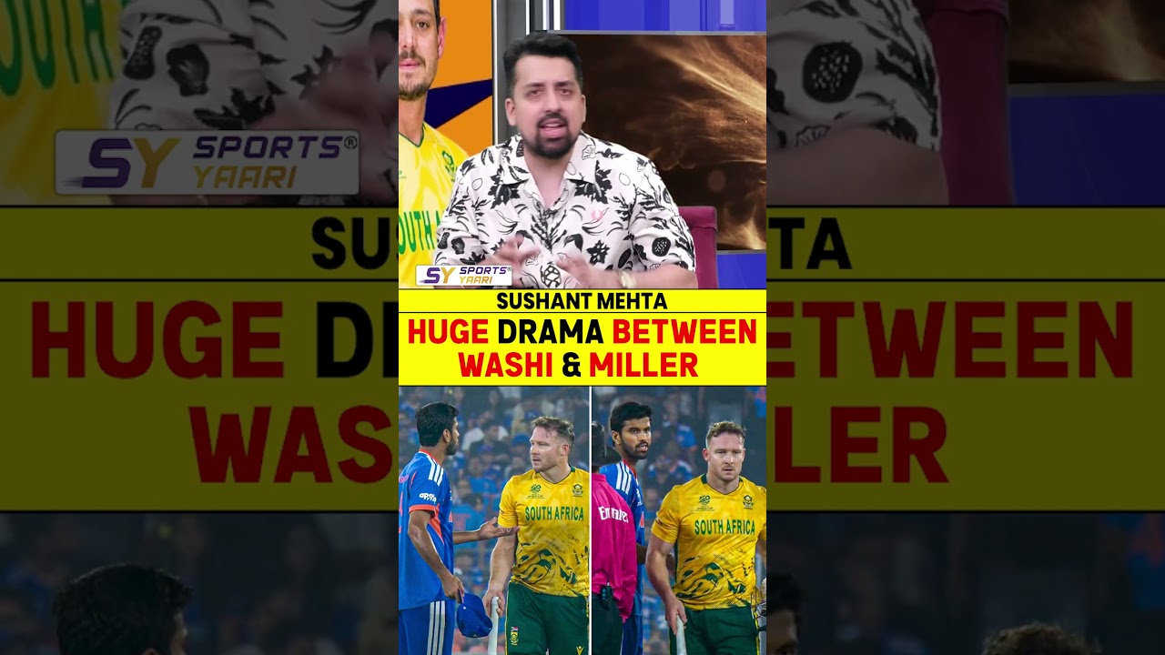 Huge Drama Between Washi & Miller #davidmiller #indvssa #t20worldcup2026 #washingtonsundar #fighter