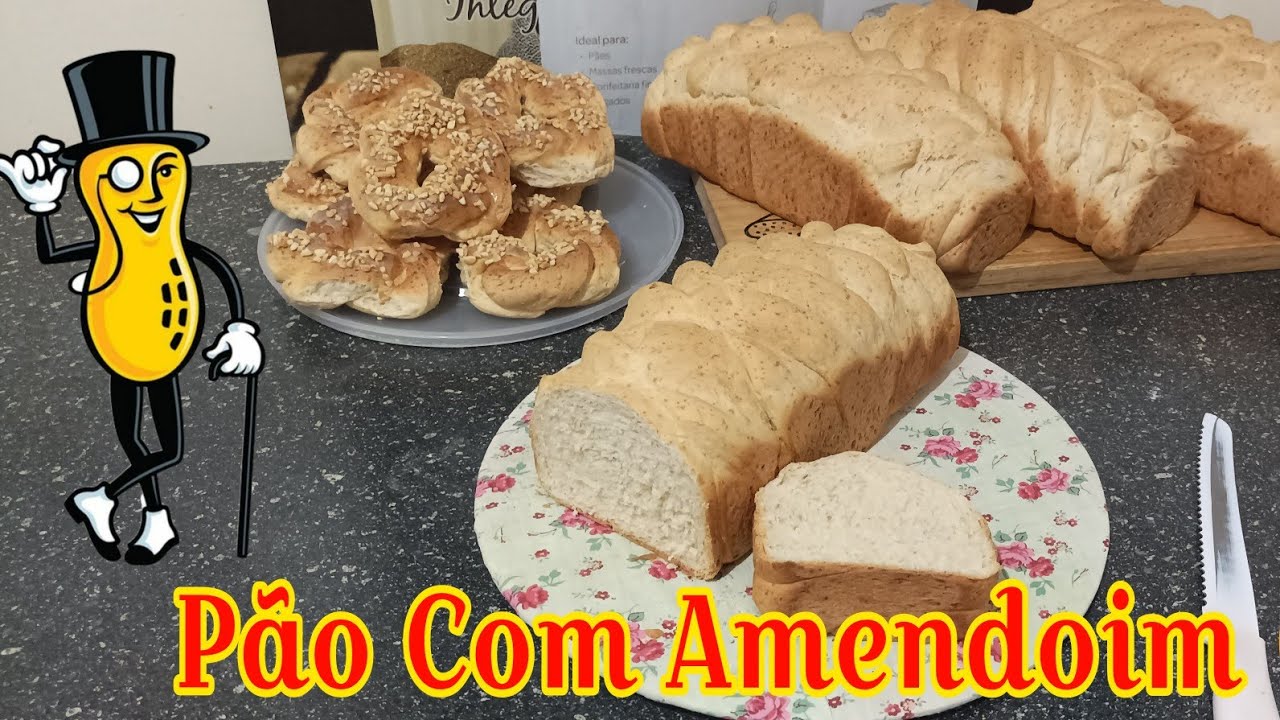 Pão Com Amendoim  fermento de litro 😋🥜
