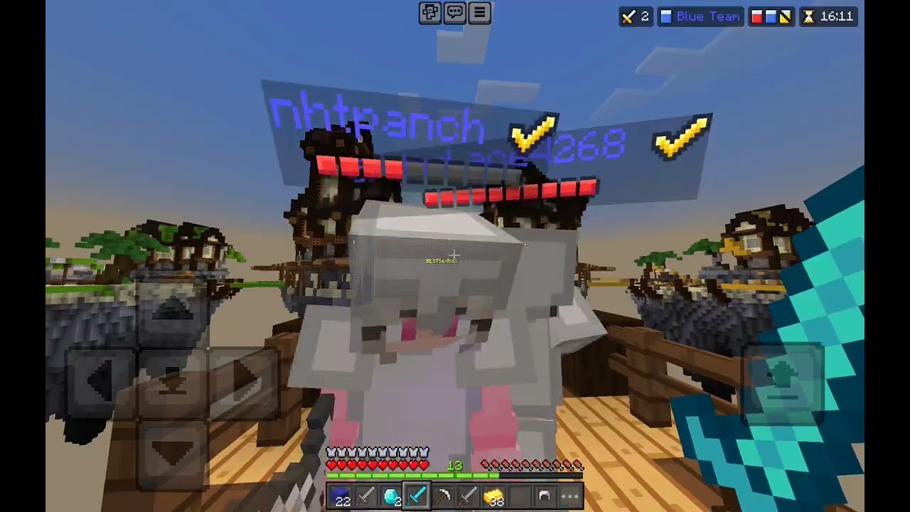 Minecraft bedwars gameplay