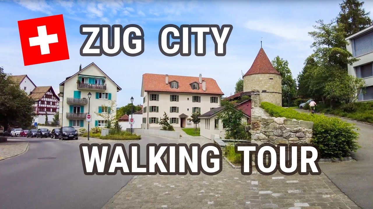 Zug Switzerland City Walking Tour [Walking Switzerland 4k 60fps Binaural]