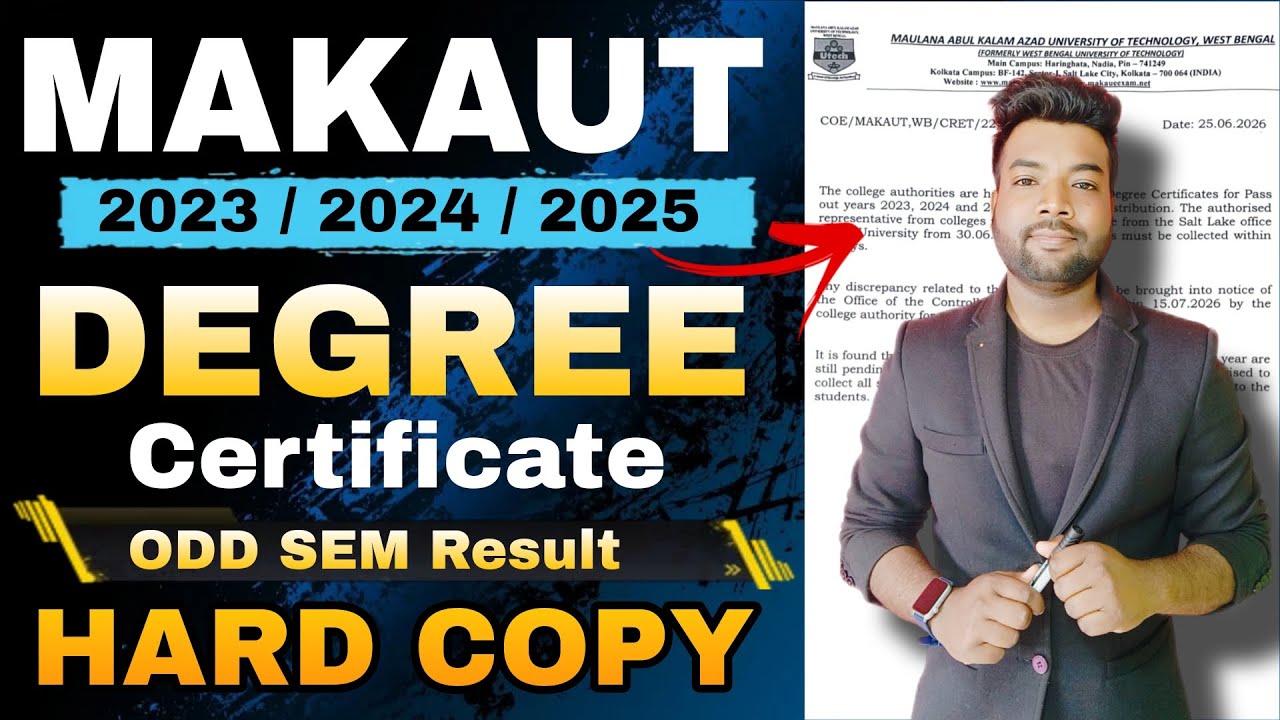 😱Finally MAKAUT Degree Certificate Hard Copy 2023/2024/2025 Distribution Started | #makaut 
