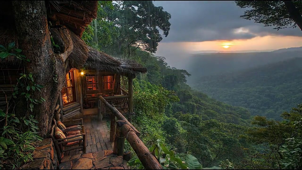 Dreamy Piano Music with Gentle Rain Sounds for Sleeping Through the Night