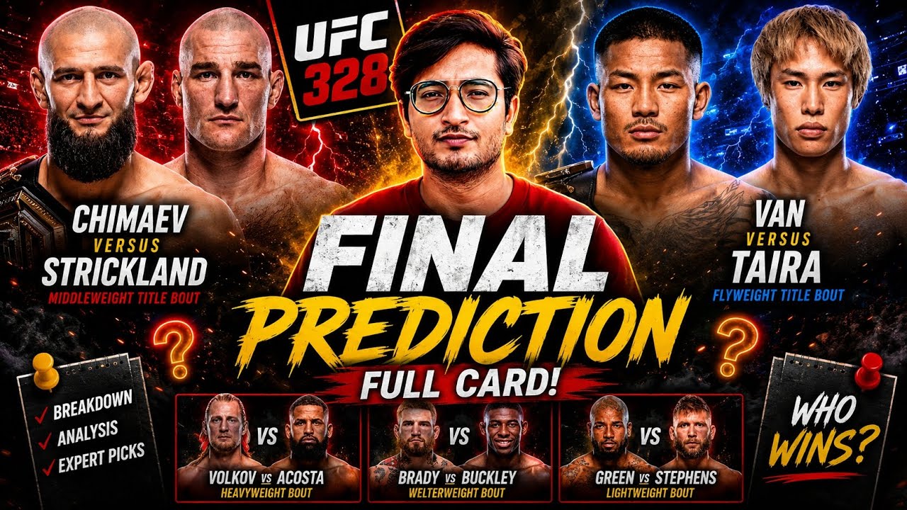 UFC 328 Final Predictions 🔥 Chimaev vs Strickland Full Card Picks