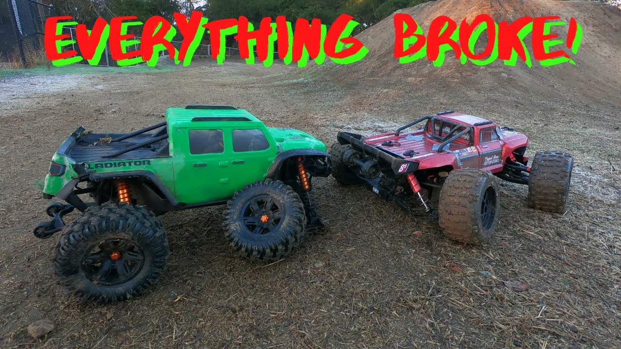 Bay Area RC Bashers Send It Sunday at the Bike Park! *Everything Broke *