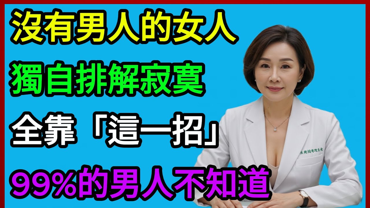 99%的男人不知道！女人獨自排解寂寞，全靠「這招」！男人能為她做什麼？