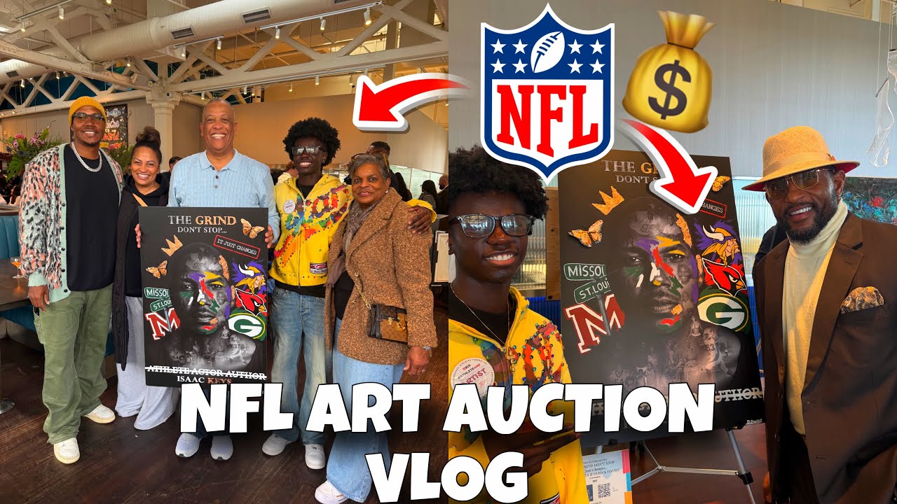 I Got To Make A Piece For An NFL Art Auction!! | Super Bowl Art Show Vlog