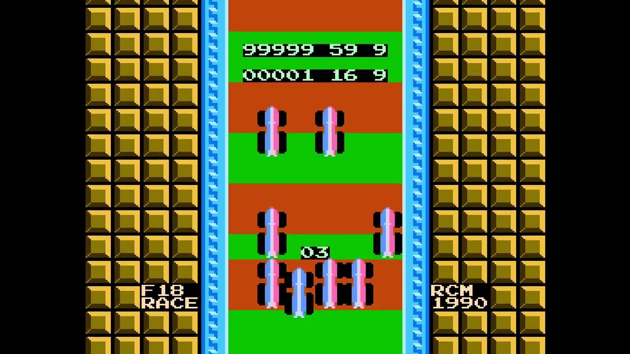X1 race nes gameplay (PAL)