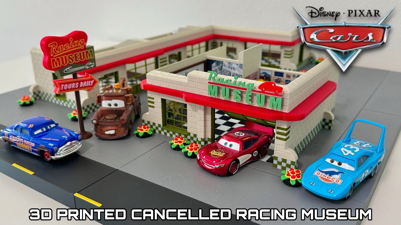 Disney Cars Precision Series Radiator Springs Racing Museum Set — Custom Built 3D Printed Set