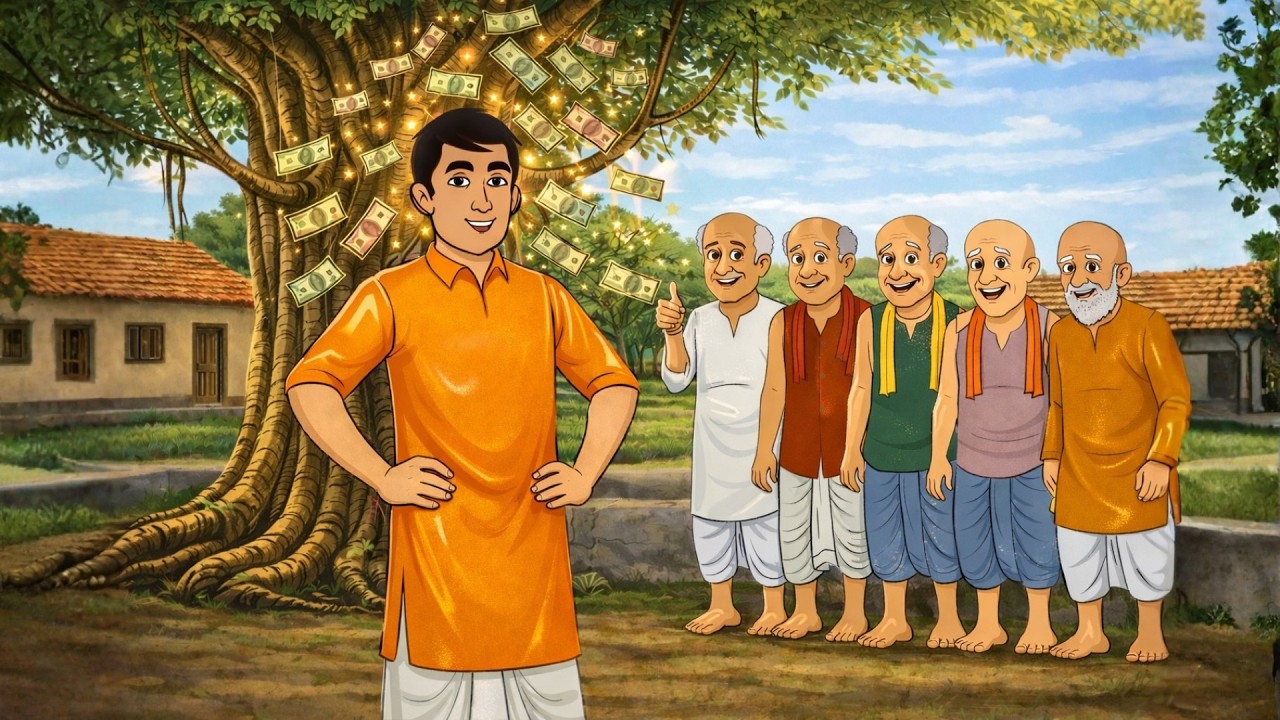 পাঁচ বাবার এক ছেলে পার্ট ২ | Bangla Cartoon Story | Comedy Animation | Bengali Folklore Drama