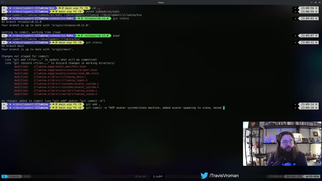 Game Dev (custom engine) Shadows of Illumina Ep. 24: Player State Machine/Avatar System !kohi