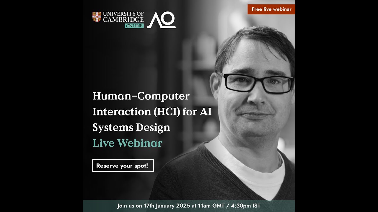 Human–Computer Interaction (HCI) for AI Systems Design Webinar