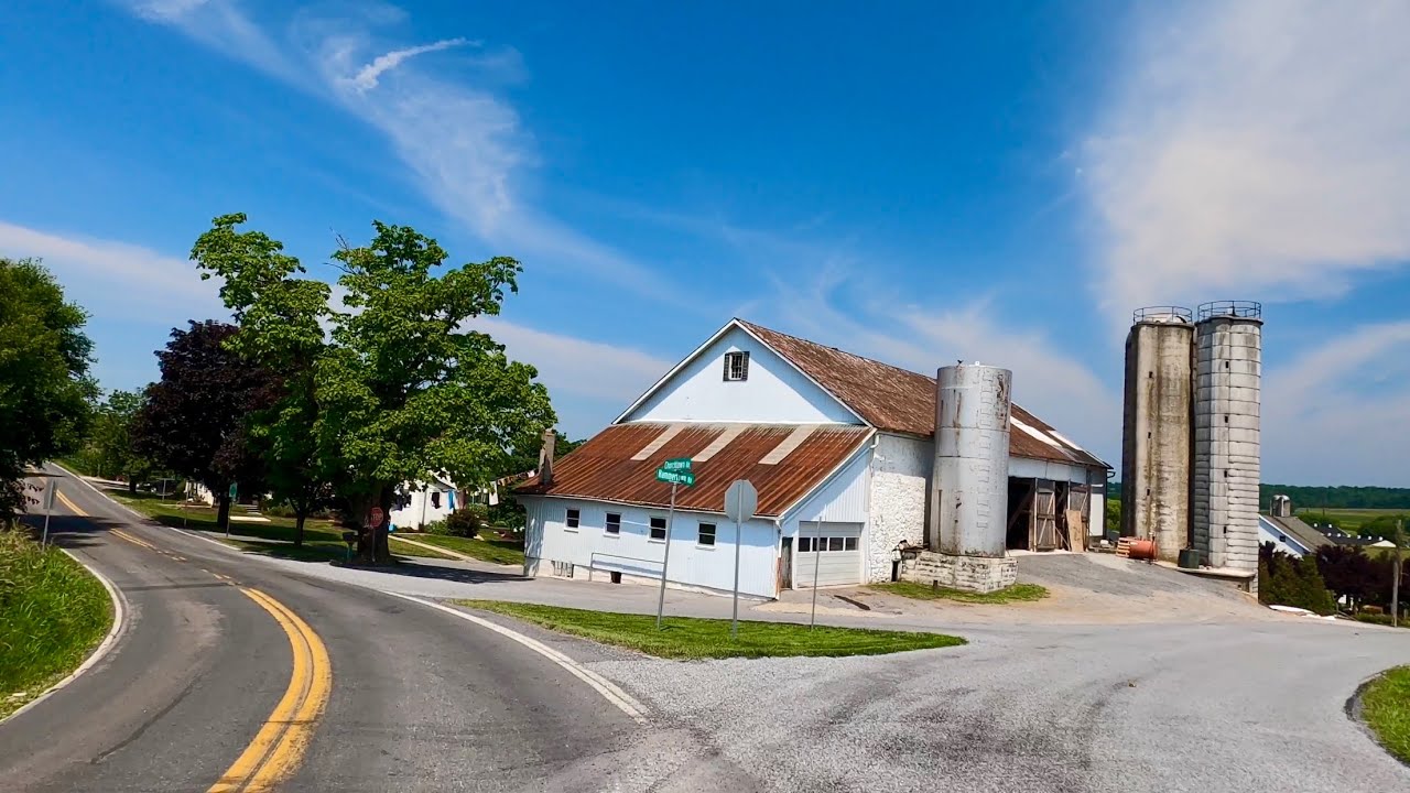 Beautiful Drive Lancaster County Amish Farmland. Churchtown Rd to Weaver’s Country Store