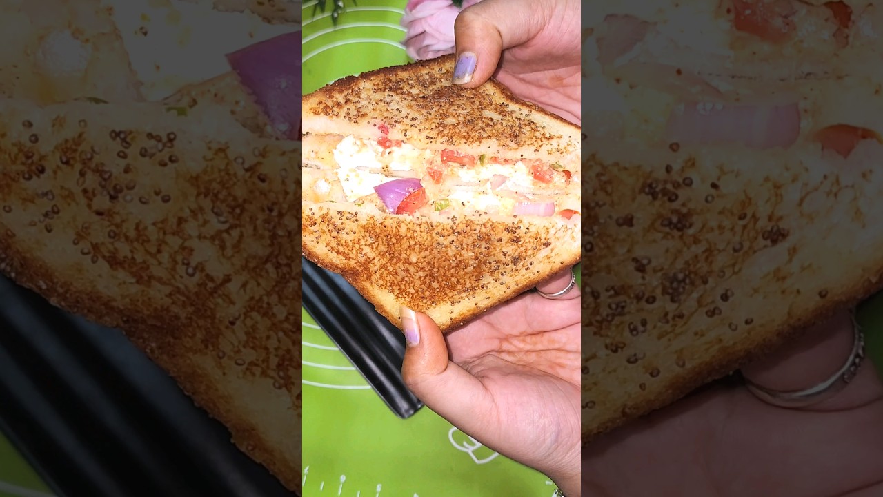 dahi or paneer k sandwich...with secret hidden trick|easy & quick snacks recipe #sandwich #utube