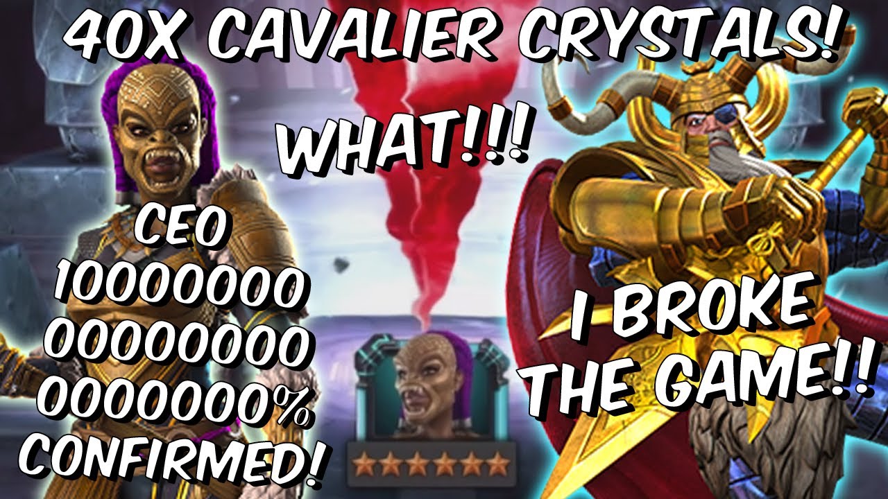 40x 6 Star Jabari Panther & Odin BUFFED Cavalier Crystal Opening - CEO - Marvel Contest of Champions