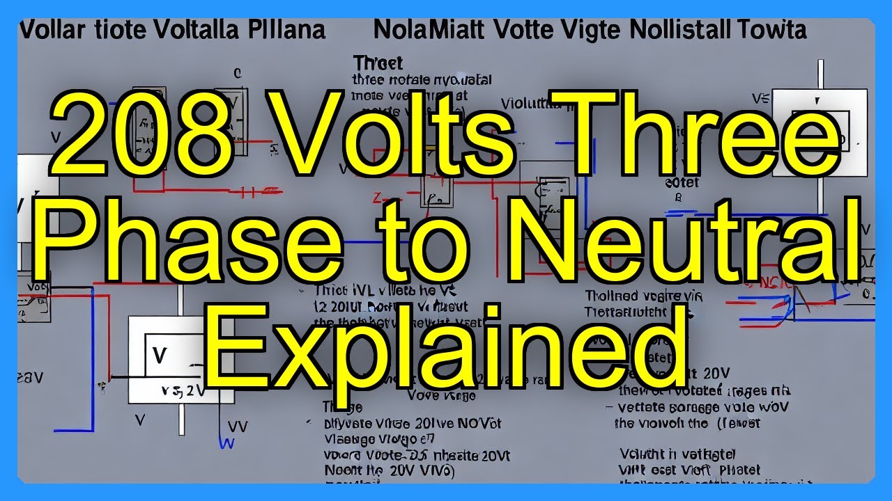 208 Volts Three Phase to Neutral Explained