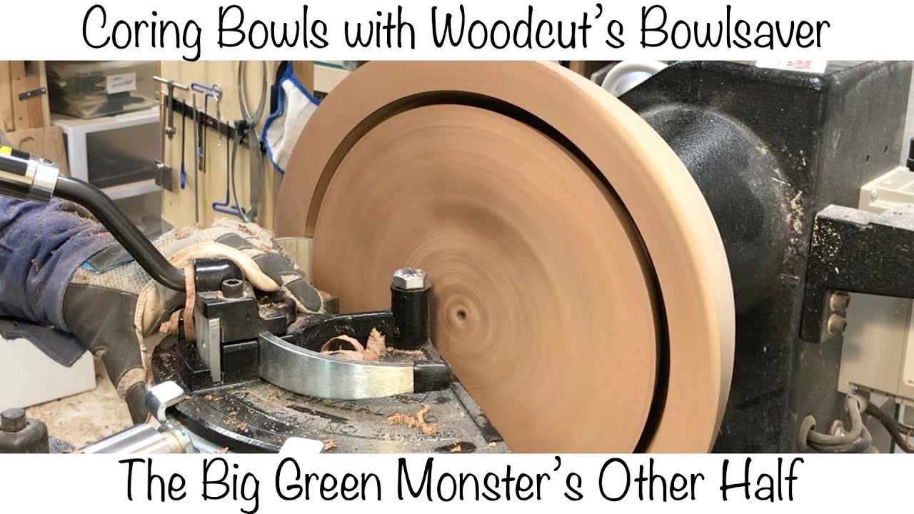 Woodturning: Turning The Big Green Monster into 3 Bowls using Woodcut’s Bowlsaver Bowl Coring System