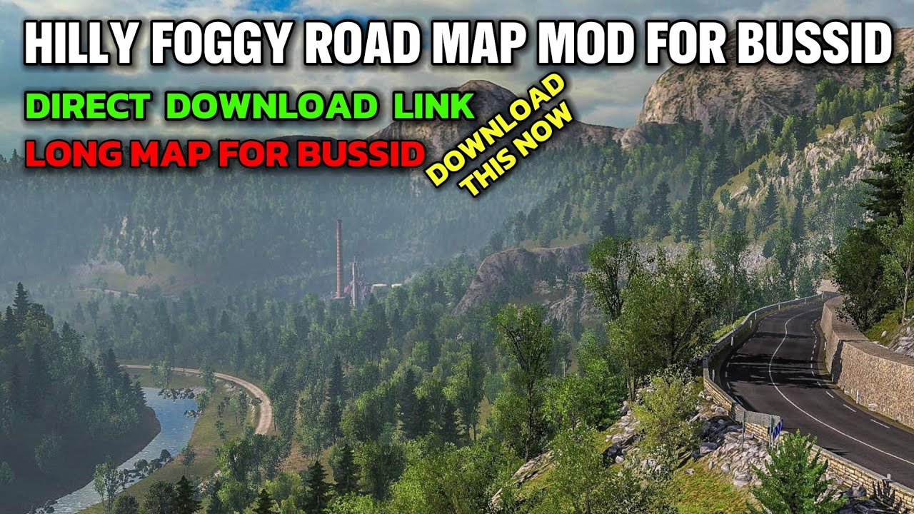 New Hilly Road+Foggy Weather Map Mod For Bussid || Bussid Mods .I.N