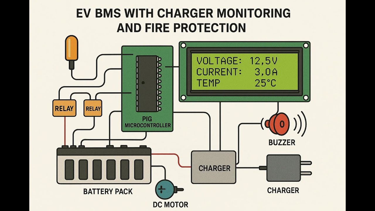 HVS-3345. EV BMS with Charge Monitoring and Fire Protection.#thermalmanagement#ElectricVehicleSafety