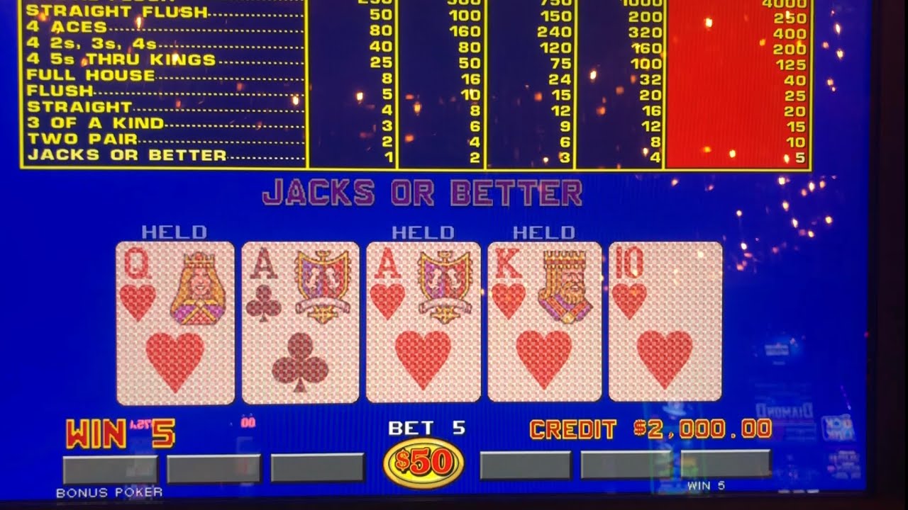 Super High Limit Video Poker play