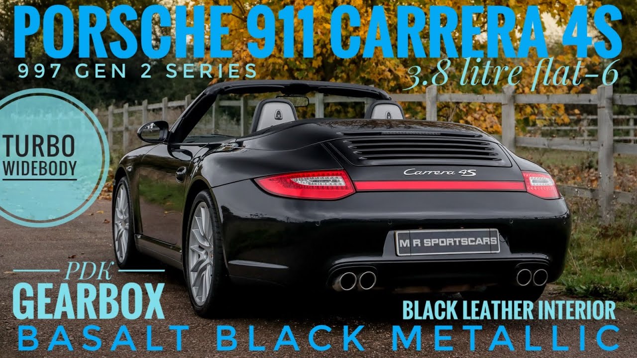 Porsche 911 Carrera 4S Cabriolet PDK 997 Gen 2 Triple Black with Sport Chrono BOSE and Sports Seats