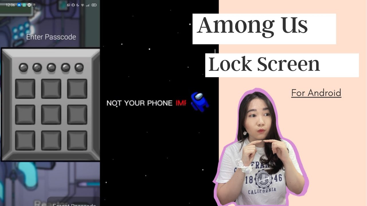 TUTORIAL pasang LOCK SCREEN tema AMONG US