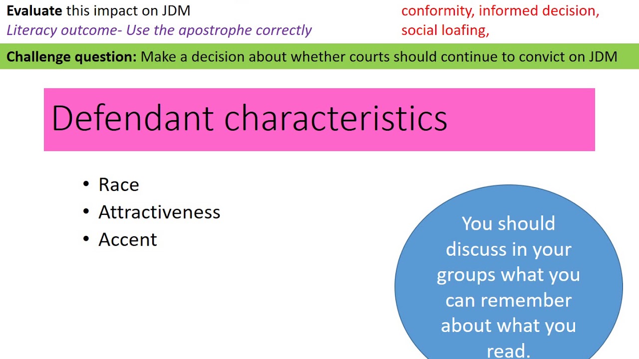 Criminal psychology   Jury decision making