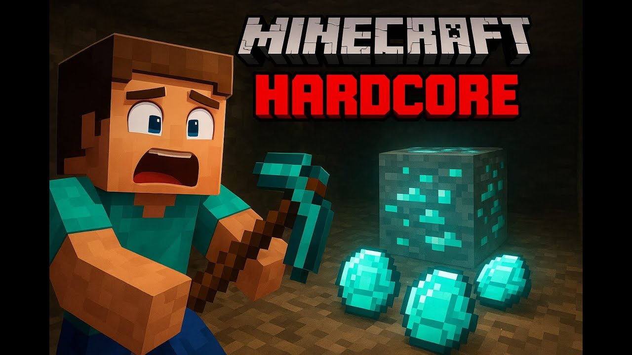 Diamenty w jaskini.... o krok od śmierci - Minecraft Hardcore