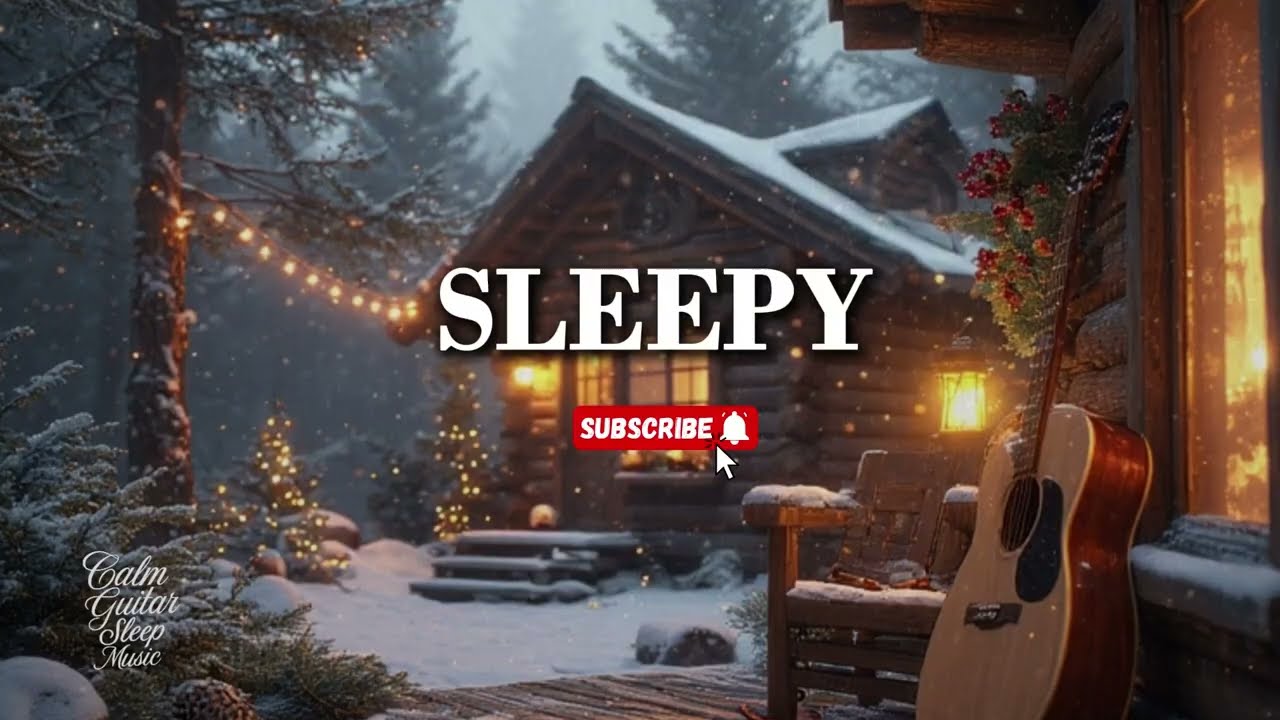 Cozy Winter Guitar Sleep Music ~ Peaceful Outdoor Ambience for Deep Rest, Calm & Relaxation
