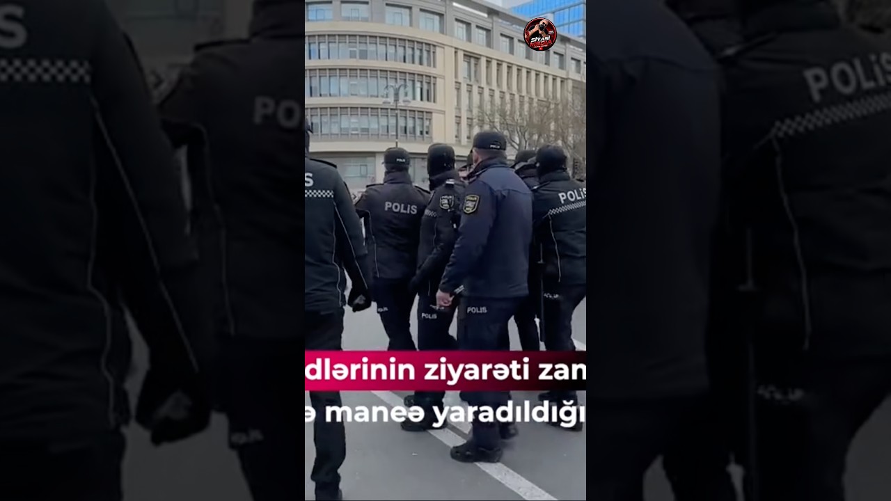 Aksiyadan g&ouml;r&uuml;nt&uuml;lər polislər imkan vermir insanlar haqqlarını desin