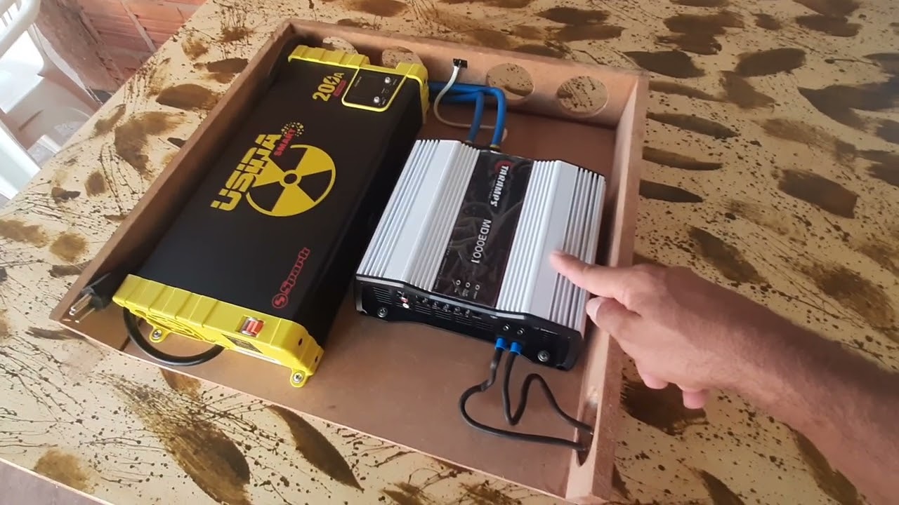 Som Automotivo no Som Profissional MD3000 Usina 200A  montando case e ligação