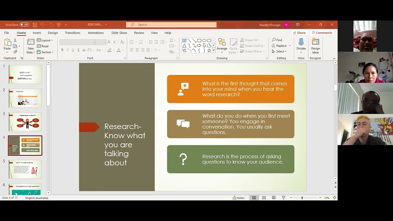 BSBCMM401 Presentation and Blurb